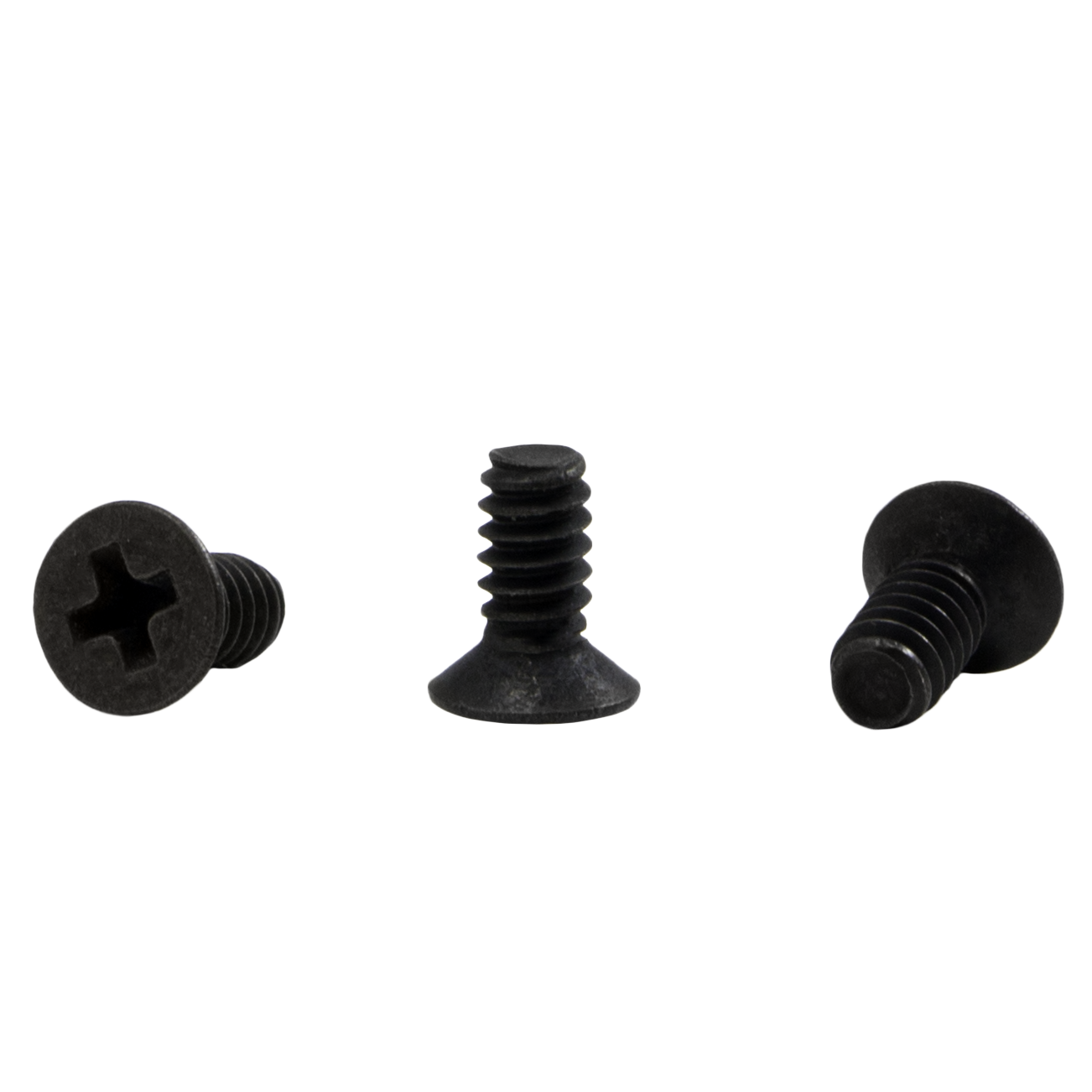 10-32X3/8  Phillips Flat Machine Screw Fully Threaded 18 8 Stainless Steel Black Oxide