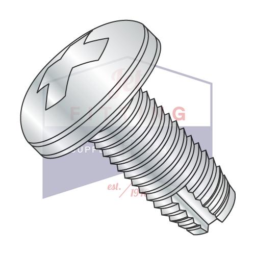 6-32X5/8 Phillips Pan Thread Cutting Screw Type 1 Fully Threaded Zinc