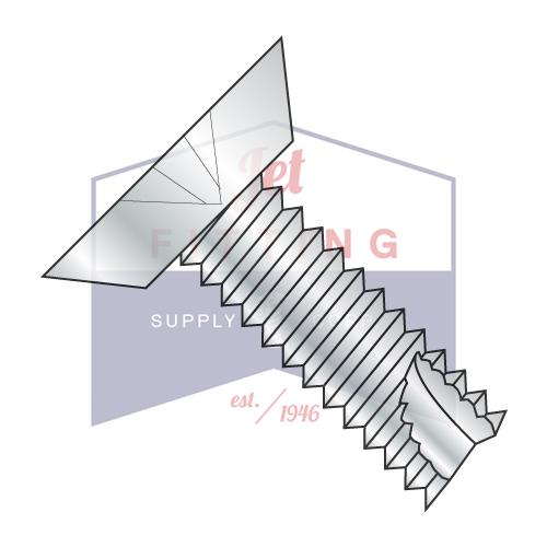 Tornillo de corte de rosca plana Phillips de 4-24 x 1/4, con socavón, tipo 25, totalmente roscado, de zinc