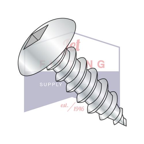 1/4-14X1/2 Square Truss Self Tapping Screw Type AB Fully Threaded Zinc and Bake