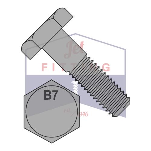 Perno hexagonal pesado de acero de grado B7 ASTM A193 de 5/8-11 x 2, liso