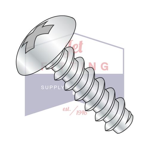 1/4-14X3/8 Phillips Full Contour Truss Self Tapping Screw Type B Full Thread Zinc And Bake