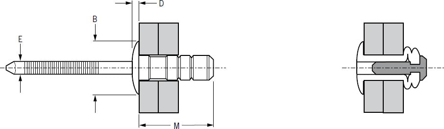 3/16 x Grip .059-.354 Stavex Multigrip Rivet Dome Steel-Steel / Zinc-Zinc