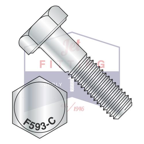 3/8-24X3 Hex Cap Screw Stainless Steel 18-8