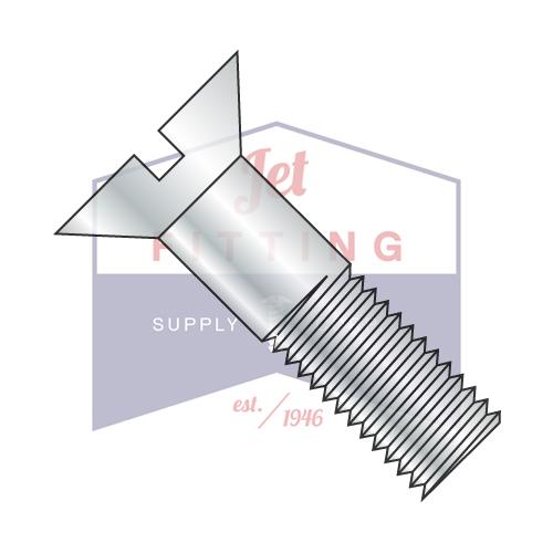 Tornillo de cabeza plana ranurada de 5/8-11 x 2, de zinc