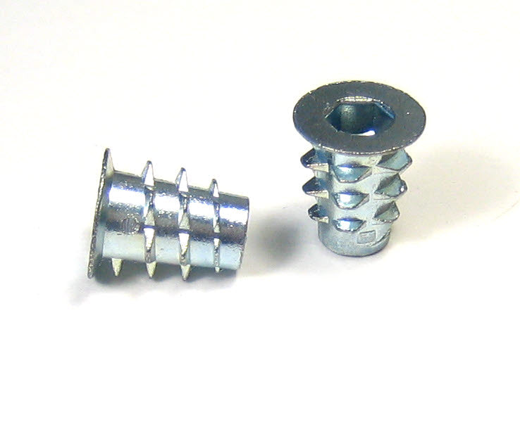1/4-20x.512 Hex Socket Wood Insert Zinc Diecast