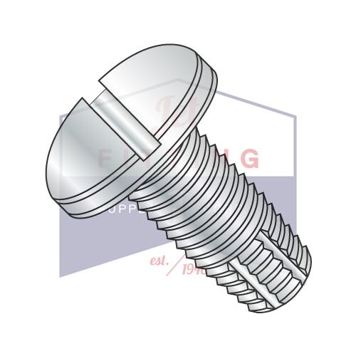 Tornillo de corte con rosca plana ranurada tipo F de 6-32 x 3/16 con rosca completa de zinc