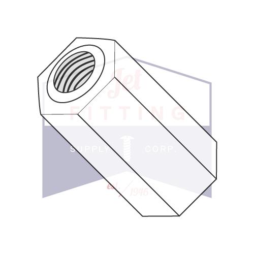 Separador hexagonal hembra de un cuarto de nailon de 6-32 x 1/4