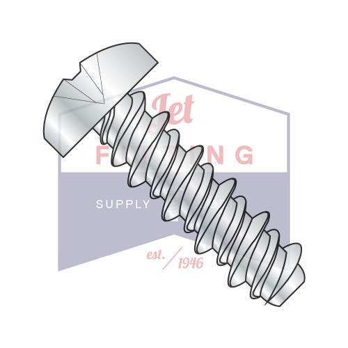 Tornillo Phillips de cabeza plana de 4-24 x 1/2 n.º 3 HD, rosca alta y baja, totalmente roscado, galvanizado y horneado