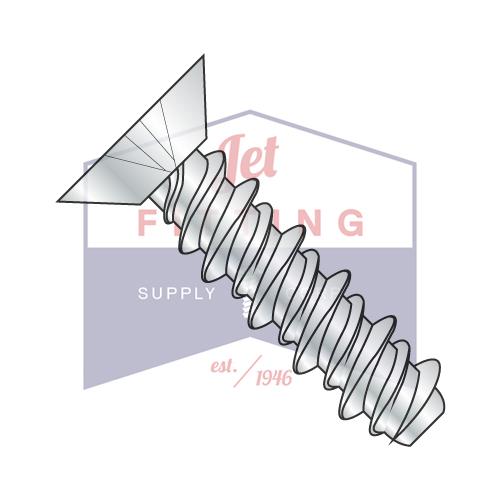 10-16X3/8 Phillips Flat Undercut High Low Full Thread Zinc