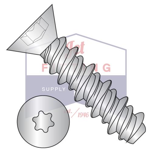 1/4-15X1 6 Lobe Flat High Low Screw Fully Threaded Zinc And Bake
