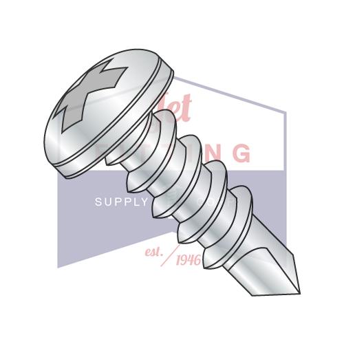 12-14X7/8 Phillips Pan Full Thread Self Drilling Screw Zinc And Bake