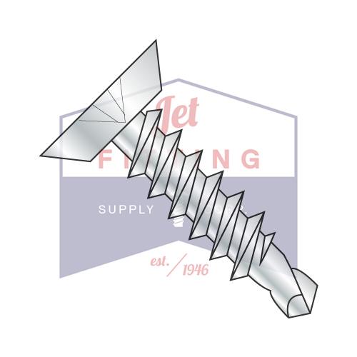 1/4-14X4 Phillips Flat Undercut Full Thread Self Drilling Screw Zinc and Bake