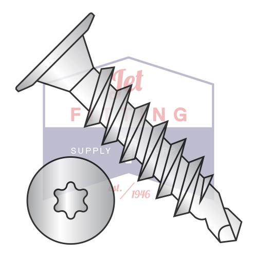 10-16X1 6 Lobe Wafer Head Full Thread Self Drilling Screw 18 8 Stainless Steel