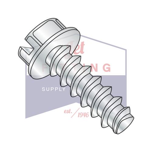 4-20X1/4 Slotted Ind Hex Washer Plastite Alternative 48-2 Fully Threaded Zinc Bake & Wax