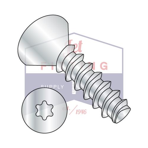 2-28X5/16 6 Lobe Flat Plastite Alternative 48-2 Fully Threaded Zinc Bake & Wax