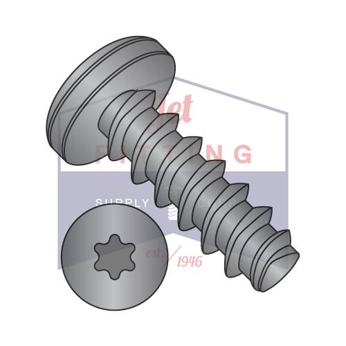 4-20X3/8 6 Lobe Pan Plastite Alternative 48-2 Fully Threaded Black Oxide And Wax