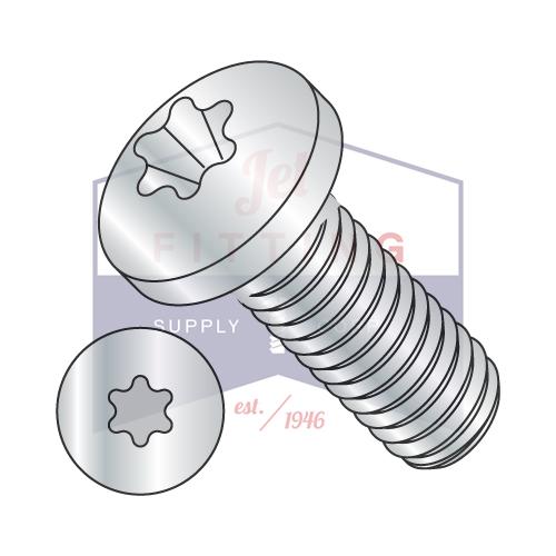 Tornillo de cabeza plana Torx métrica (6 lóbulos) M5-0,8X25 Din 7985, rosca completa, zinc RoHS
