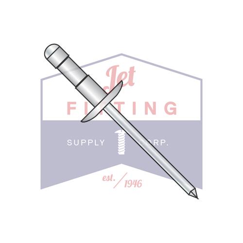 1/8-.031-.187  Large Flange Dome Head Multi Grip Rivet Zinc