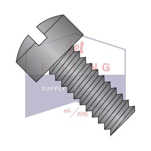 8-32X7/8 Slotted Fillister Head Machine Screw Fully Threaded Black Oxide