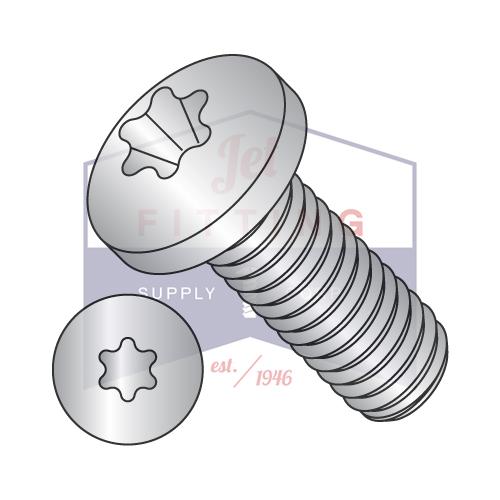 6-32X1 1/2 6 Lobe Pan Machine Screw Fully Threaded 18-8 Stainless Steel