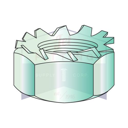 1/4-20 K Lock Nut Zinc Green and Bake