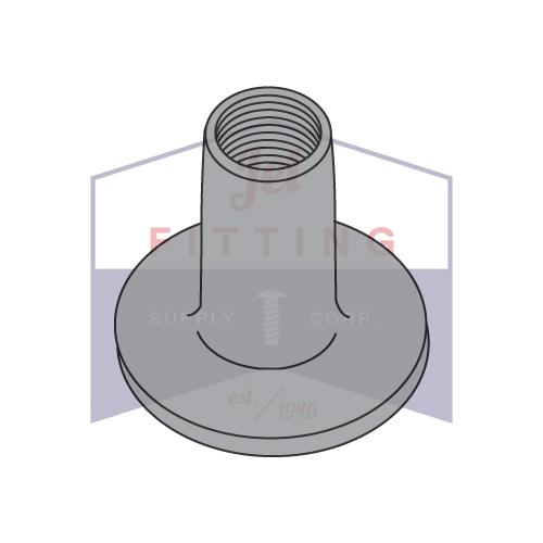 Tuerca de soldadura de 1/4-20 x 5/16 con base redonda de 0,750, lisa