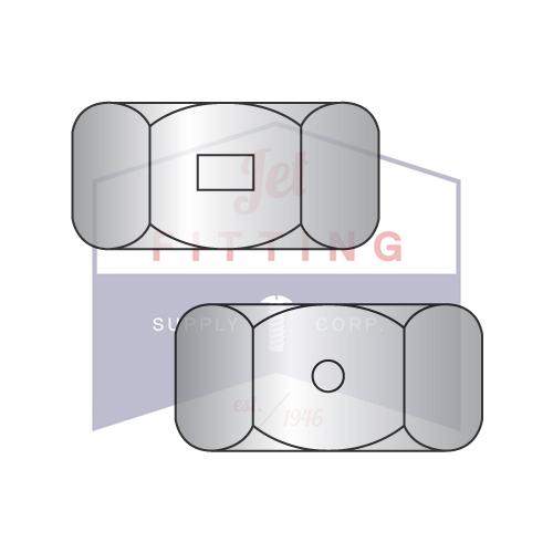 1/2-13  Two Way Reversible Hex Lock Nut 18 8 Stainless Steel Passivate and Wax