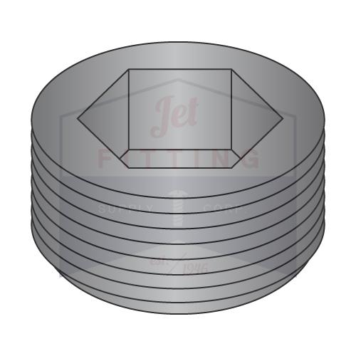 Tapón de tubo con sello seco de 1/4" liso