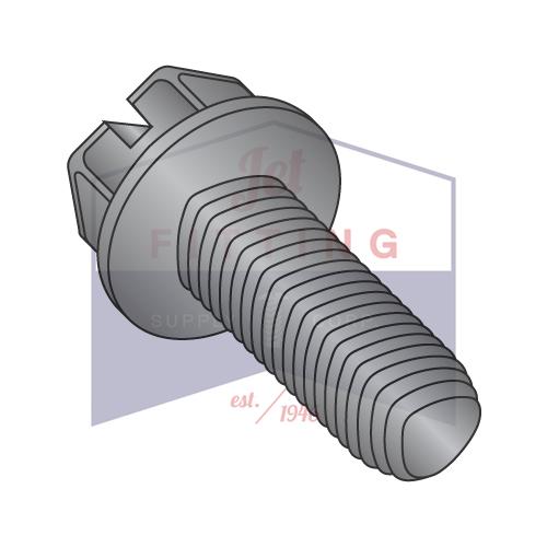 10-32X1/2 Slot Ind HexWash Taptite Alternative Thread Roll Screw Fully Thrd Black OxideWax