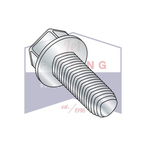 Tornillo de rosca alternativa Taptite con ranura hexagonal sin ranurar de 6-32 x 7/8, rosca completa, cera horneada con zinc