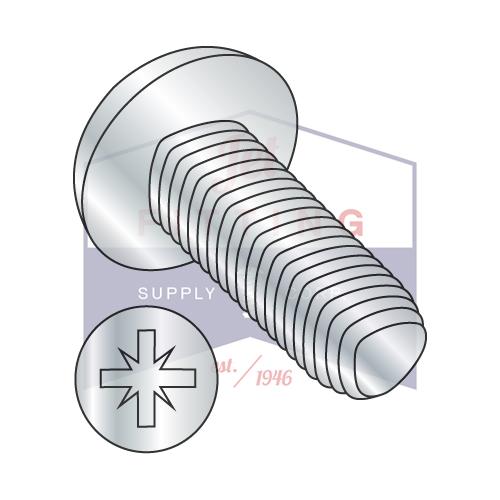 Tornillo de rosca alternativa de 4-40 x 5/16 Pozi Drive Pan Taptite con paso completo, galvanizado, horneado y encerado