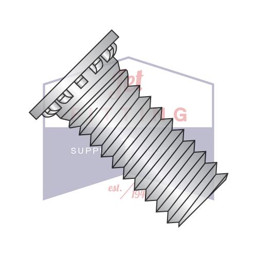 10-24X1 Self Clinching Stud 12 Rib Full Thread 300 Series Stainless Steel