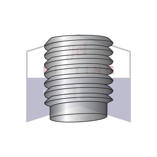 Tornillo de fijación con rosca fina de 1/4-28 x 3/8, punta de media cabeza, liso