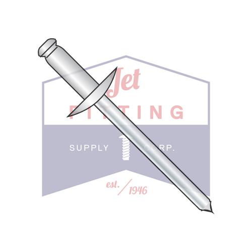 3/16X.06-.25 Large Flange Stainless Steel Rivet With Steel Mandrel