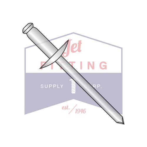 5/32X.37-.50 Large Flange Stainless Steel Rivet With Stainless Steel Mandrel