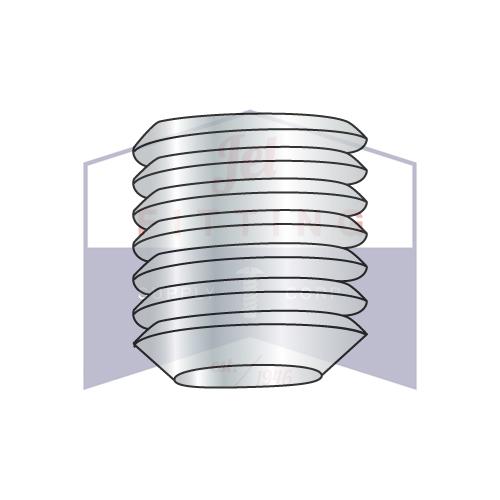 Tornillo de cabeza hueca con rosca fina de 1/4-28 x 1/4, punta plana, importado ISO4026/Din 913