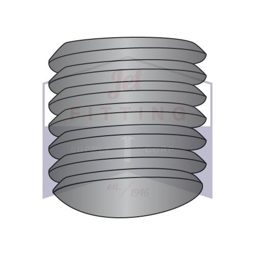 Tornillo de fijación con rosca gruesa de 1/4-20 x 1/2, punta ovalada, liso