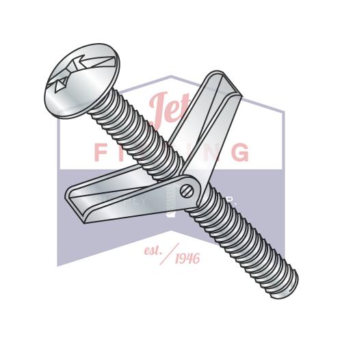 1/4X4  Combination Mushroom Head Toggle Bolt Zinc