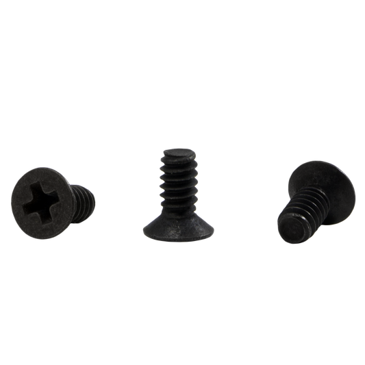 Tornillo para máquina plano Phillips de 6-32 x 3/4 con rosca completa, acero inoxidable 18 8, óxido negro