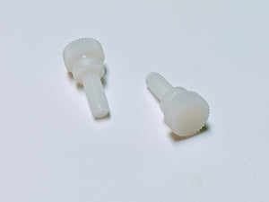 10-32x1/2 Knurled Thumb Screw with Washer Face Nylon 6/6 Natural
