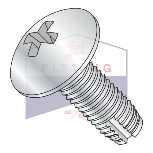 10-32X1/2  Phillips Truss Thread Cutting Screw Type 1 Fully Threaded Zinc And Bake