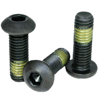 8-32X1/4 Button Socket Hex Cap Screw Alloy Steel Nylon Patch