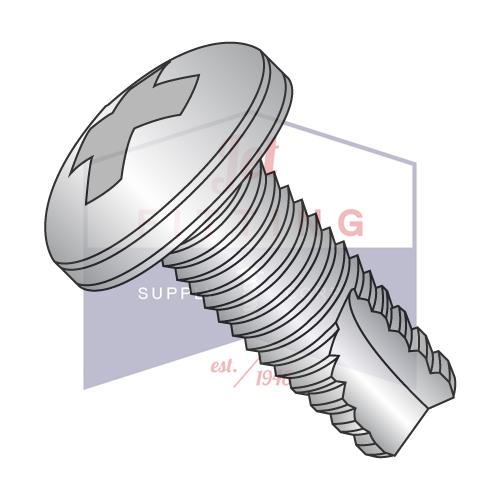 Tornillo de corte con rosca Phillips tipo 23 de 6-32 x 1/4, totalmente roscado, de acero inoxidable 18-8