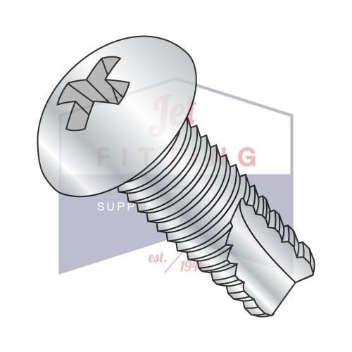 6-32X3/8  Phillips Round Thread Cutting Screw Type 23 Fully Threaded Zinc