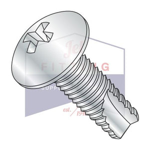 6-32X1/4  Phillips Full Contour Truss Thread Cutting Screw Type 23 Fully Threaded Zinc