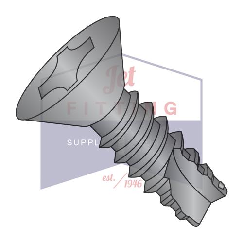 6-20X1/2  Phillips Flat Thread Cutting Screw Type 25 Fully Threaded Black Oxide and Oil