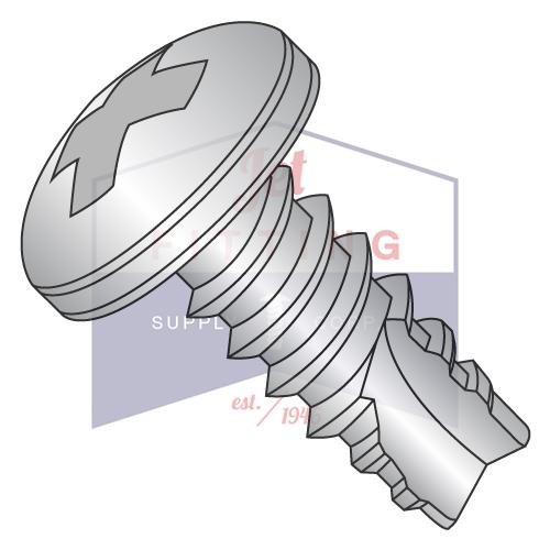 10-16X3/8  Phillips Pan Thread Cutting Screw Type 25 Fully Threaded 410 Stainless Steel