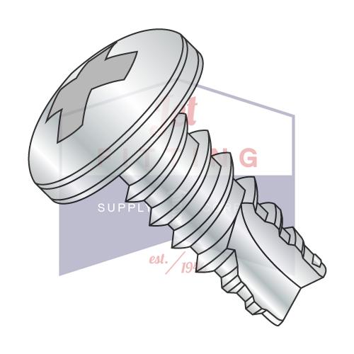 4-24X3/4  Phillips Pan Thread Cutting Screw Type 25 Fully Threaded Zinc And Bake