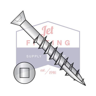 7-16X1 5/8 Square Drive Trim Head Drywall Screw Course Thread Type 17 18 8 Stainless Steel